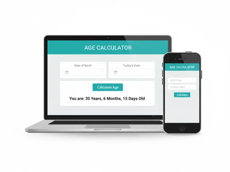 AGE CALCULATOR Free Online Age Calculator | Accurate Age Counter in Years, Months, Days