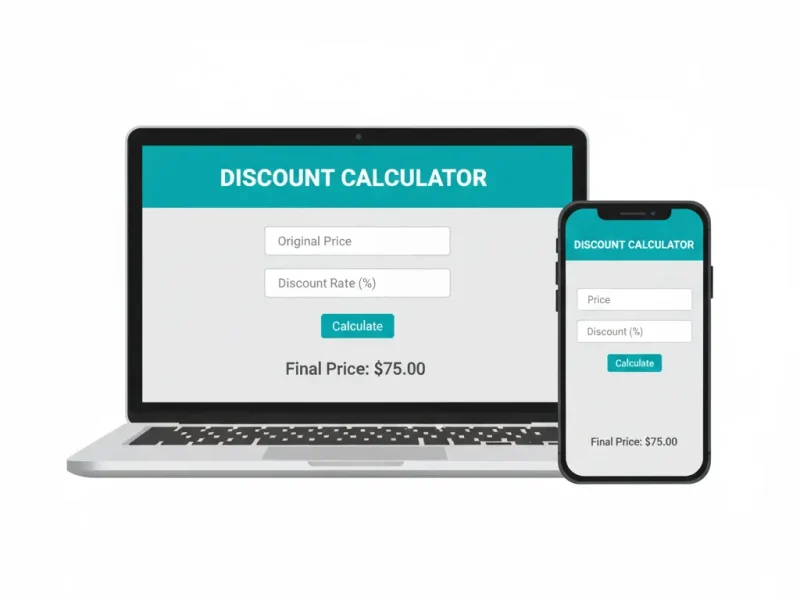 DISCOUNT CALCULATOR Discount Calculator – Free Online Tool for Instant Price & Savings